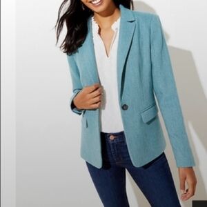 LOFT HERRINGBONE BLAZER